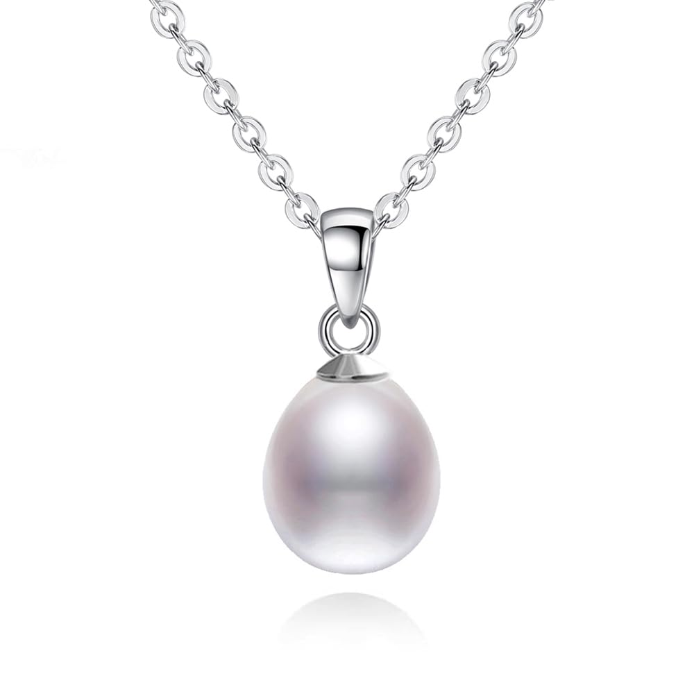 Amazon.com: Sterling Silver Single Pearl Necklace for Women Amazon.com: Sterling Silver Single Pearl Necklace for Women